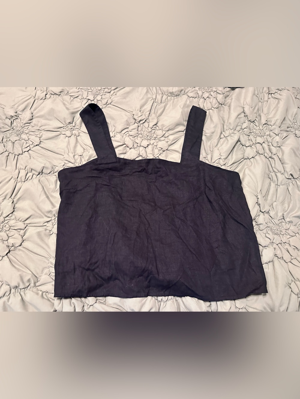 Banana Republic Black Wide-Strap Crop Tank